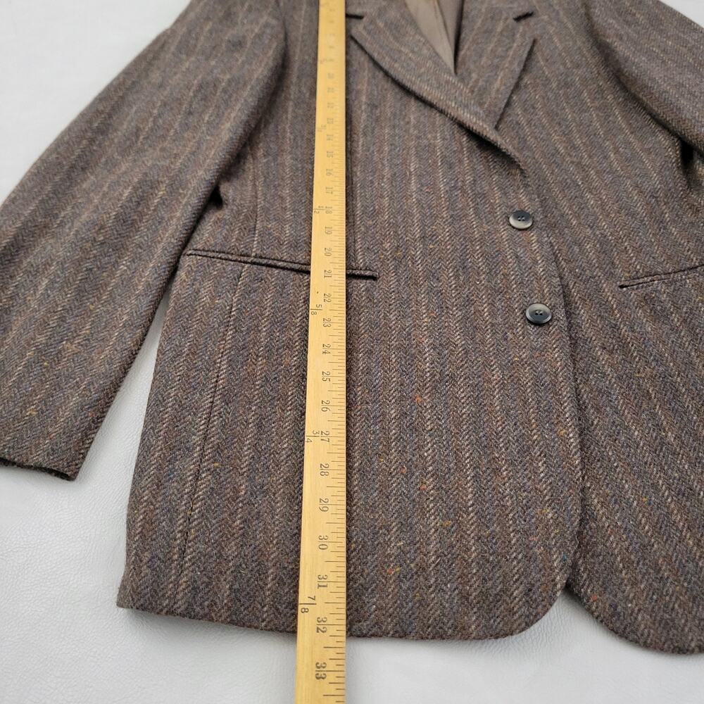Haggar Mens 44L Gallery Jacket Sport Coat Check Donegal Tweed Vintage - Picture 9 of 10